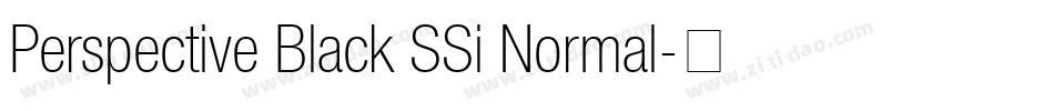 Perspective Black SSi Normal字体转换